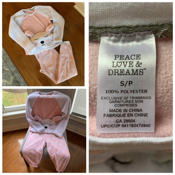 Peace Love & Dreams Bunny PJ’s - Picture 1 of 2